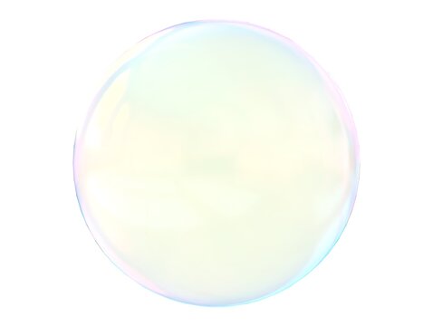 3d crystal ball pink blue gradient colors isolated on white background. Abstract bubble glossy pastel 3d geometric shape object illustration render.