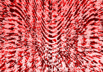 Fondo abstracto con ondulaciones en rojo y negro con efecto de extrusión cúbica