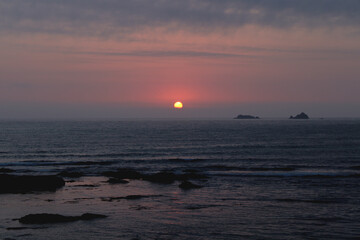 Fototapeta premium sunset over the sea