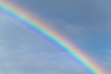 a close up image of a colourful rainbow formed after a summer shower in Marbella, Spain
