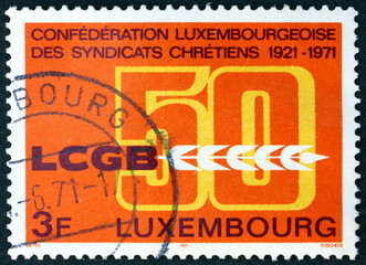 Postage stamp Luxembourg 1971 Christian Workers Union