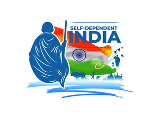 VECTOR ILLUSTRATION FOR SELF DEPENDENT INDIA