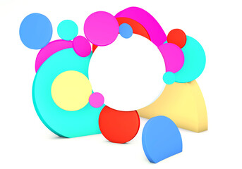 Abstract round circles texture with abstract white texture