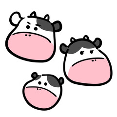 かわいい牛の親子