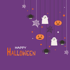 Cute cartoon character Halloween concept.