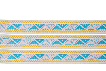 Decorative ribbon  with intricate geometric patterns