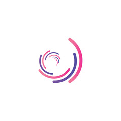 Creative spiral logo colorful illustration vector design