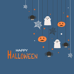 Cute cartoon character Halloween concept.
