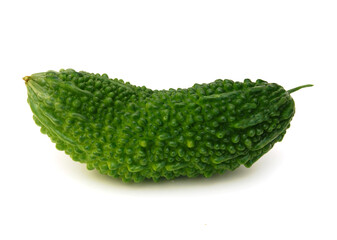 Bitter melon on white background