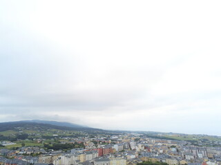 Buildings in  Ribadeo,Lugo. Galicia,Spain. Aerial Drone Photo