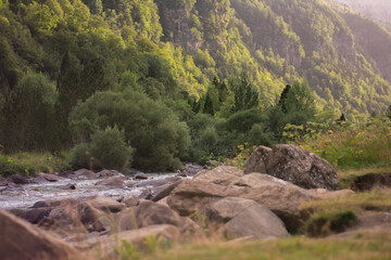 Fototapeta na wymiar River in valley
