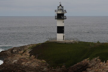 Coastal landscape in Pancha Island. Beautiful  coastal landscape in  Ribadeo,Lugo. Galicia,Spain