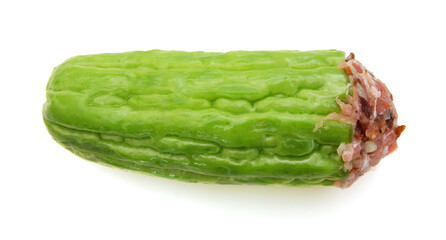 Bitter melon on white background