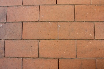 Rectangular tiles on the road. Russia.