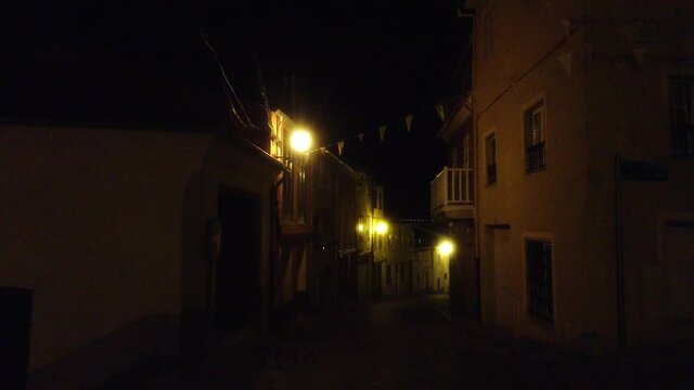 Street in Ribadeo, city of Lugo. Galicia,Spain