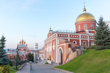 Fototapeta na wymiar The building of the Iversky monastery in Samara