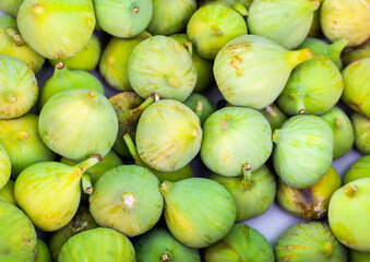 Detail of some delicious figs in a street market.