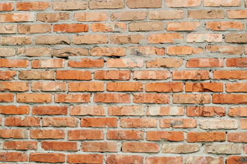 Wall texture from old red brick.