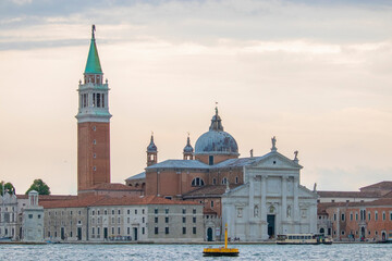 Fototapeta na wymiar Emotional suntset on S. Giorgio Church, Venice, Italy
