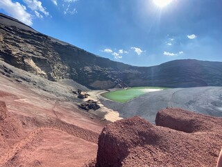Vistas del Lago Verde de Lanzarote