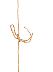 A mail knot wrapping on white