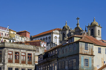 Cathedral and Batalha district in the old town of Porto, Portugal