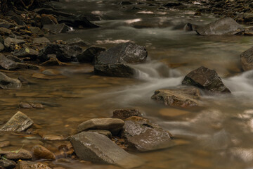 Udava river in national park Poloniny in summer monring near Osadne village
