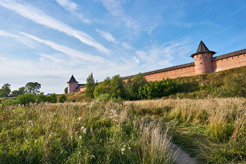 Wall of monastery in Suzdal, Russia