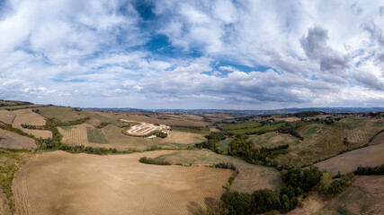 Vista aerea della pista di motocross e ranch di Tavullia in provincia d Pesaro Urbino nella regione marche