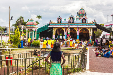 Mauritius Island Temple Hindu Girl Religion Africa