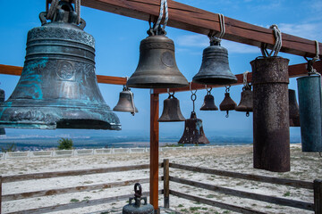 Fototapeta premium large Church bells hanging outside