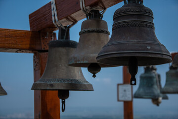 Fototapeta premium large Church bells hanging outside