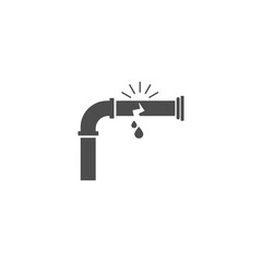 Silhouette plumbing icon vector