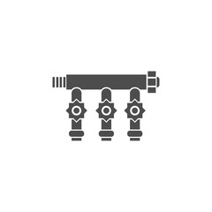 Silhouette plumbing icon vector