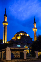Fototapeta na wymiar Juma-Jami Mosque in the evening. Built in 1552. Yevpatoriya. Crimea.