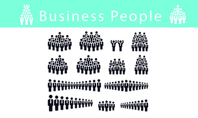 business people icons vector design 