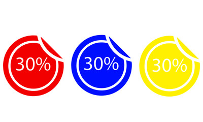  discount sticker icons vector design 