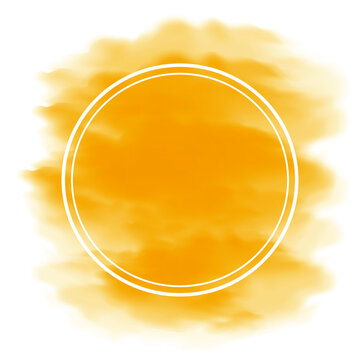 gradient smoke saffron frame with place for text 