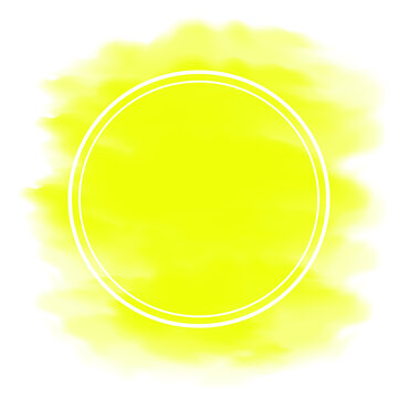 gradient smoke yellow frame with place for text 