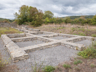 Ruins of the Iruña-Veleia Archaeological Site, a Roman town (oppidum) near Vitoria, Álava, Basque Country, Spain