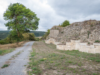 Fototapeta na wymiar Ruins of the Iruña-Veleia Archaeological Site, a Roman town (oppidum) near Vitoria, Álava, Basque Country, Spain