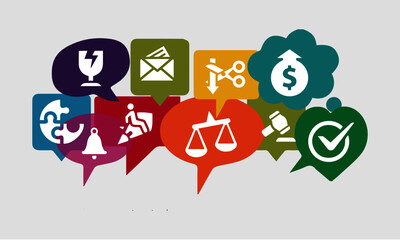 Finance and Business Icons concept vector design 