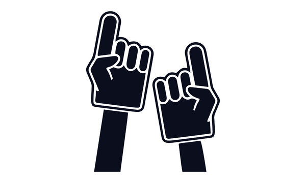 fan foan finger vector design 