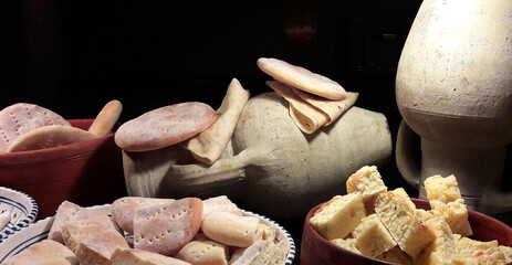 Freshly baked homemade bread and tortillas