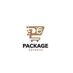 Package express logo design, Shopping logo design