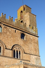 Facade of People Palace in Orvieto, Italy