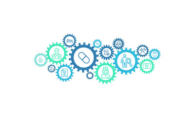 medical and healthcare icons vector design 