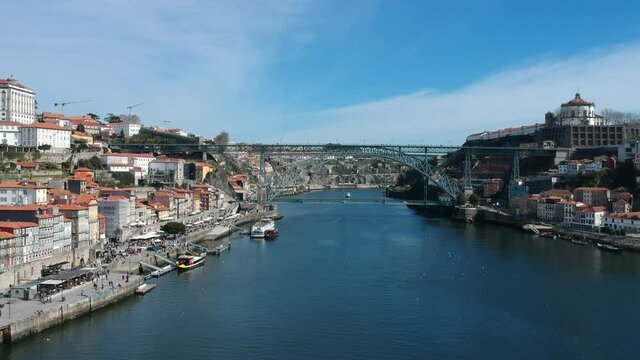 aerial view of the downtown area of Porto Portugal