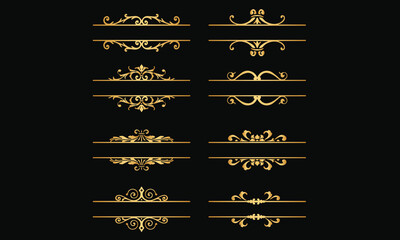  Set of decorative florish elements vector