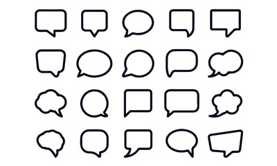  Speech Bubble Line Icons